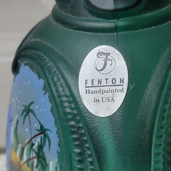 VTG Fenton Emerald Green Bell "The Arrival" BIRTH OF A SAVIOR SERIES EUC -Signed - Picture 3 of 11